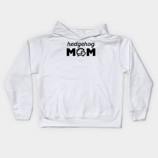 Hedgehog Mom - Black Print Kids Hoodie